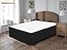 Combed Cotton Sateen Full Bed-Skirt Black - 100% Finest Quality Long Staple Fiber - Durable, Comfortable and Abrasion Resistant, Quadruple Pleated, Cotton Blended Platform - by Utopia Bedding