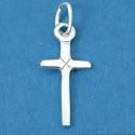 Cross Charm Sterling Silver 15.5mm