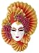 Lady Peony Venetian Mask Wall Plaque 11-inch Long