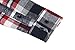 XQS Men's Casual Long Sleeve Button down Plaid Flannel Shirt