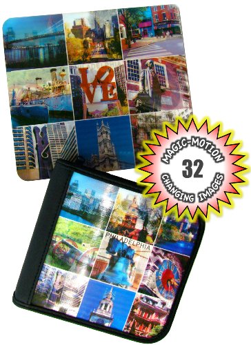 Magic Motion Philadelphia , Pennsylvania Mousepad & CD DVD Storage Case Souvenir Gift Set
