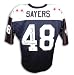 Gale Sayers Autographed/Hand Signed Authentic College All Star Jersey Navy Blue with White Shoulders