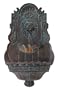 Lion Head Iron and Faux Stone Indoor Outdoor Fountain