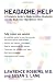 Headache Help: A Complete Guide to Understanding Headaches and the Medications That Relieve Them- Fully Revised and Updated