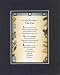For My Grandfather, with Love Poem on 11 x 14 inches Double Beveled Matting (Black on Black)