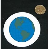 3 button pin printed with Globe Western Hemisphere by Shop Zeus