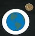 3 button / pin printed with Globe Western Hemisphere