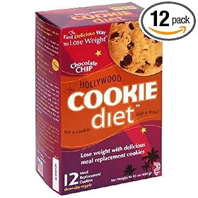 Hollywood Cookie Diet Meal Replacement Cookies, Chocolate Chip, 1.4-Ounce Cookies  (Pack of 12)