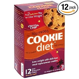 Hollywood Cookie Diet Meal Replacement Cookies, Chocolate Chip, 1.4-Ounce Cookies (Pack of 12)