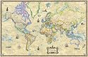 Antique Style World Laminated Map
