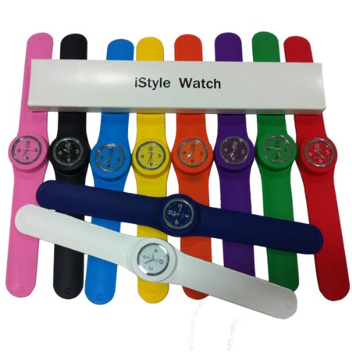 iStyle® Slap on Silicone Watch Quartz Sports Watch Kid Woman Man Unisex 10 Colors for Choosing