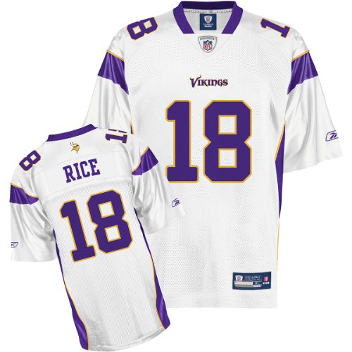 Sidney Rice White Reebok NFL Replica Minnesota Vikings Jersey - XX-Large