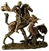 SAINT St GEORGE SLAYING THE DRAGON Real Bronze Powder Cast Statue Sculpture