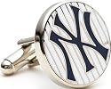 New York Yankees Pinstripe MLB Logo'd Executive Cufflinks w/Jewelry Box