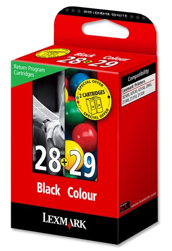Lexmark No. 28 and No. 29 Combo Printer Cartridge Pack Ref 018C1520E