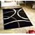 RETRO BLACK 9255 120cm x 160cm (4'0''x5'3'') - Modern Contemporary Black, Grey, Cream Rug