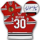 Ed Belfour Chicago Blackhawks Autographed/Hand Signed Hockey Jersey