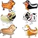OuMuaMua Walking Animal Balloons Pet Dog Balloons - 6pcs Puppy Dogs Birthday Party Supplies Kids Balloons Animal Theme Birthday Party Decorations