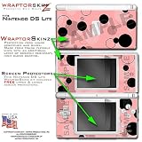 Nintendo DS Lite Lots Of Dots Pink on Pink WraptorSkinz TM Skin Kit by TuneTattooz TM