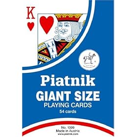  Piatnik Jumbo Playing Cards 7 inch x 4.5
