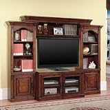 Premier Athens Entertainment Center in Dark Chocolate with Hand-Wiped Burl