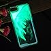 Appmax Special Design Liquid Luminous Powder Glow in the Dark Quicksand Liquid Transparent Clear Back Skin Hard Cover Case for Apple Iphone 6 & Iphone 6s [4.7 Inch] (Blue)