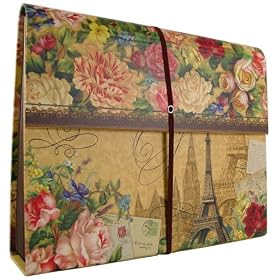 <b>Punch Studio Rendez-Vous in Paris Eiffel Tower Accordeon expandable file folder</b>