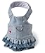 Doggles Dog Harness Dress with Jean Fringe, Blue, Teacup