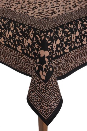 Tablecloth Pisa Taupe/blk 70