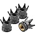 4pcs Black 8mm Crown Tire Wheel Air Valve Stem Cap for Car Truck ATV UTV Hot Rod