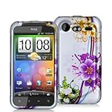 Purple Flower Chain Design Crystal Hard Skin Case Cover for HTC Droid Incre ....