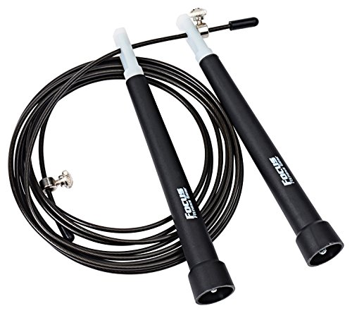 Focus fitness gear jump rope easily adjustable cable wi…