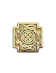 14K Yellow Gold Celtic Dragon Heart Lg Pendant. Made in USA.