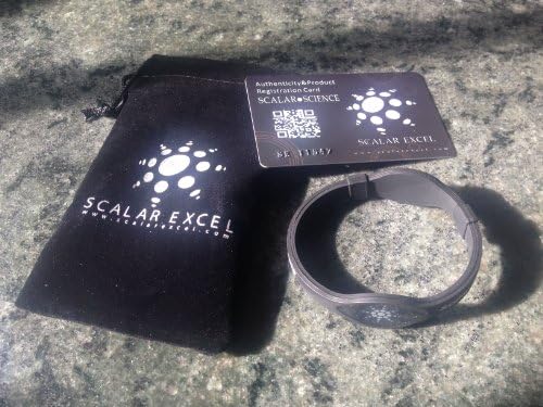 One Black Scalar Excel Power Bracelet - Scalar Energy Power EMF & EMR Protection - Adult Size 18cm - Genuine w/ Authenticity Card