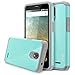 ZTE Sonata 3 Case, RANZ Grey with Aqua Blue Hard Impact Dual Layer Shockproof Bumper Case For ZTE Sonata 3 / ZTE Prestige / ZTE Avid Plus / ZTE Chapel / ZTE Maven 2