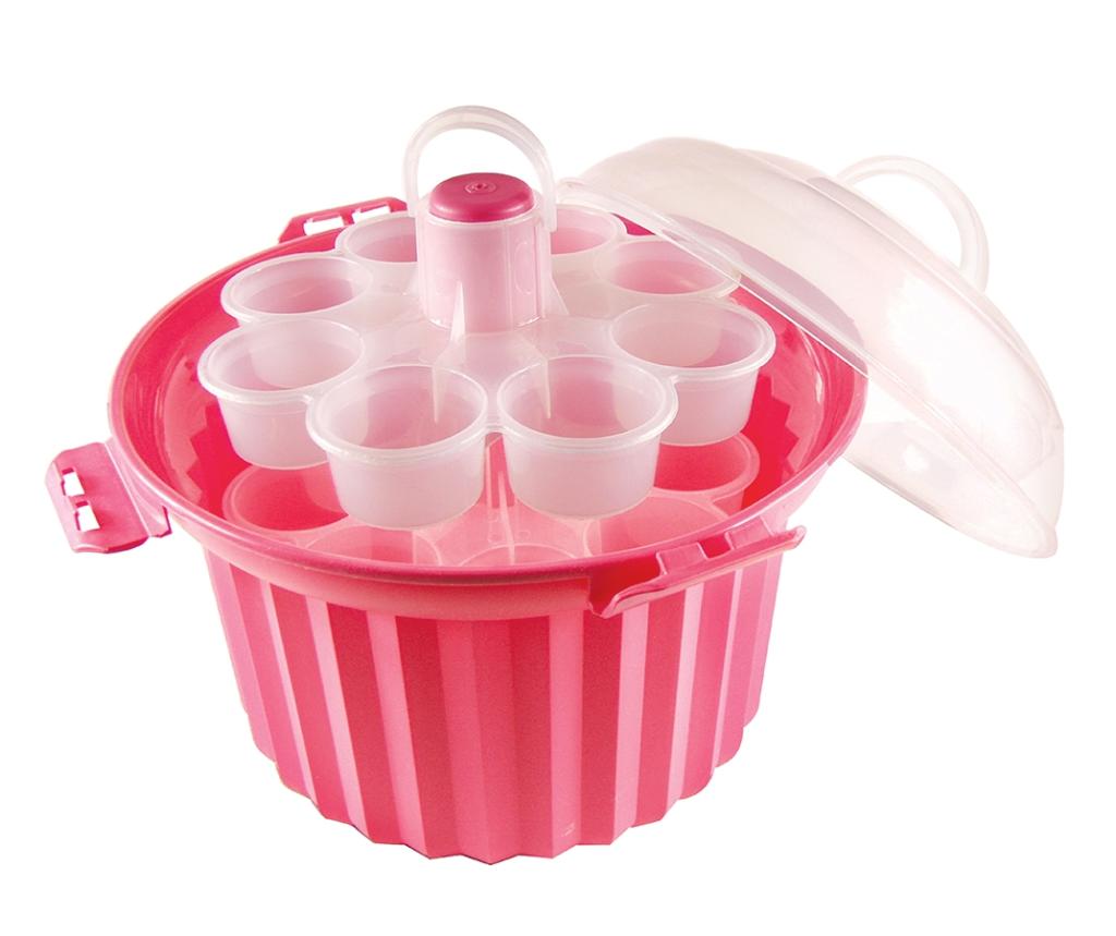 Fox Run Cupcake Carousel, Pink Cupcake Carrier Kitchen