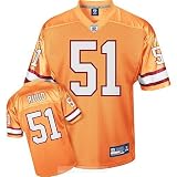 Youth Extra Large (18-20) NFL Orange Tampa Bay Buccaneers Barrett Ruud # 51 Throwback Football Jersey