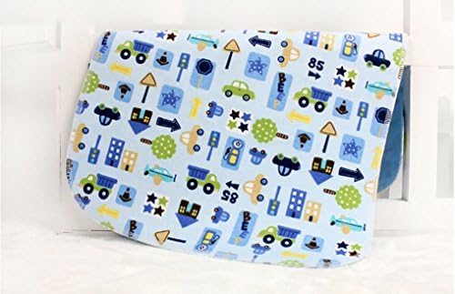 Sunny Ju Flannel Change Pad Baby & Toddler Waterproof Washable Diaper Changing Mat Pads,Blue Cars (80*100 cm/39.4"*31.5")
