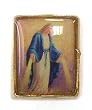 Lapel Pin - Our Lady of Grace - Clear Covering - Exclusively from the Studios of Cromo NB (Milano, Italy)