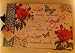 Photo Album Rectangular Black with Butterflies and Pink Flower 