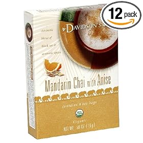 Davidson's Tea Mandarin Anise Chai, 8-Count Tea Bags (Pack of 12)