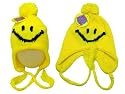 耳あて付き帽子 ベビーパイロットキャップ(Smile)毛糸帽 ベビーサイズ