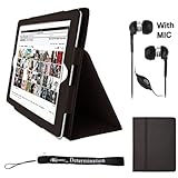 Deluxe Brown Smart Faux Leather Kickstand Portfolio Padfolio Stand Alone Cover Case For Apple iPad 3 Tablet (all 3rd Generation Versions) + Includes a eBigValue (TM) Determination Hand Strap + Includes a Crystal Clear HD Noise Filter Handsfree with Mic and Mute Button Deluxe Brown Smart Faux Leather Kickstand Portfolio Padfolio Stand Alone Cover Case For Apple iPad 3 Tablet (all 3rd Generation Versions) + Includes a eBigValue (TM) Determination Hand Strap + Includes a Crystal Clear HD Noise Filter Handsfree with Mic and Mute Button