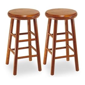 Click here to buy Winsome 75234 24 Backless Swivel Counter Stool (Set of 2) by Winsome.