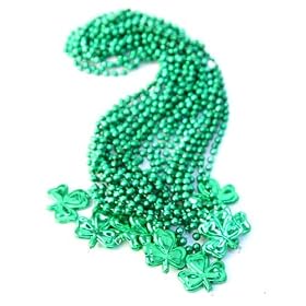 One Dozen (12) "Luck of the Irish" Mardi Gras & St. Patrick's Day Beads - 16"