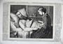 1870 Fine Art Wounded Danish Soldier Bed Wife Jerichau