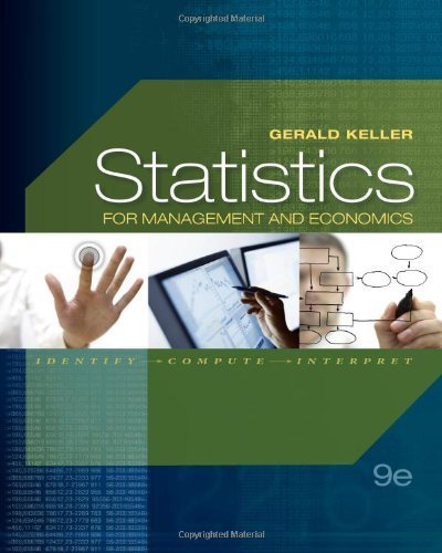 Statistics for Management and Economics (with Online Content Printed Access Card) 9th (ninth) Edition by Keller, Gerald (2011)