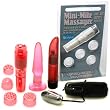 Hidden Flower Pocket Mini-Mite Red Rocket Vibrator Adult Anal Sex Toy Kit