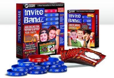 Invite Bandz 8 Bands Invitation Online Fun &amp; Thanks you All in one Boys BAM &amp; WOW by Marked Private