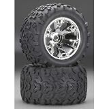 Traxxas Geode Chrome Wheels,T-Maxx Tires(2):Rev TRA5674